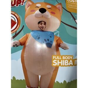Spooktacular Creations Inflatable Shiba Inu Costume for Kids 7-10yr Air Blow Up